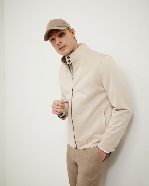 Houndstooth Travel Performance Bomber, Fawn, hi-res